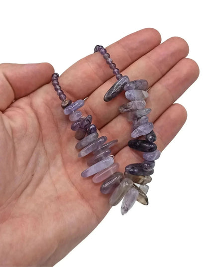 Longstone Gem Necklace - Amethyst - Bee my Gift