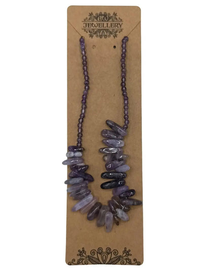 Longstone Gem Necklace - Amethyst - Bee my Gift