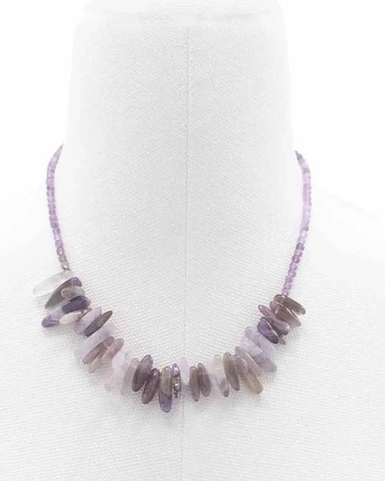 Longstone Gem Necklace - Amethyst - Bee my Gift