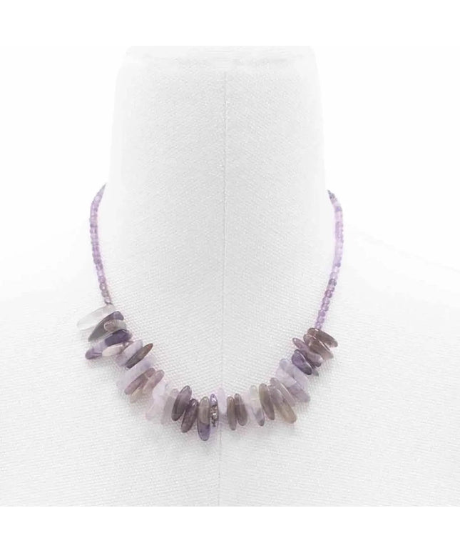 Longstone Gem Necklace - Amethyst - Bee my Gift