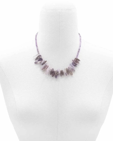 Longstone Gem Necklace - Amethyst - Bee my Gift