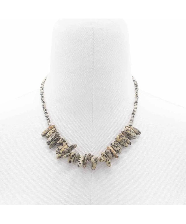 Longstone Gem Necklace - Dalmatian Stone - Bee my Gift