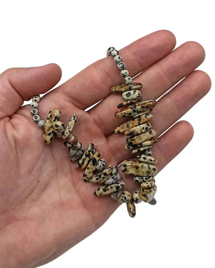 Longstone Gem Necklace - Dalmatian Stone - Bee my Gift