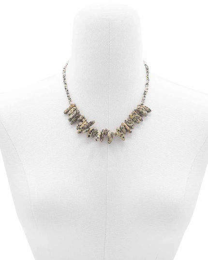 Longstone Gem Necklace - Dalmatian Stone - Bee my Gift