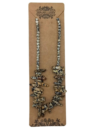 Longstone Gem Necklace - Dalmatian Stone - Bee my Gift