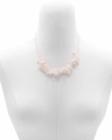 Longstone Gem Necklace - Rose Quartz - Bee my Gift