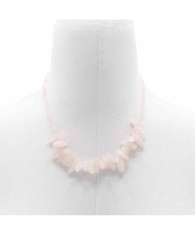 Longstone Gem Necklace - Rose Quartz - Bee my Gift