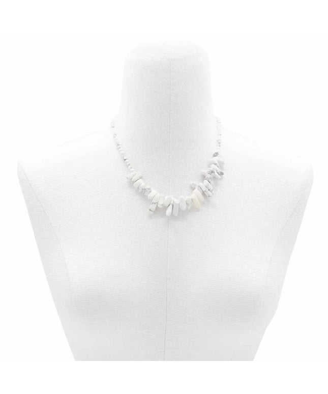Longstone Gem Necklace - White Jasper - Bee my Gift