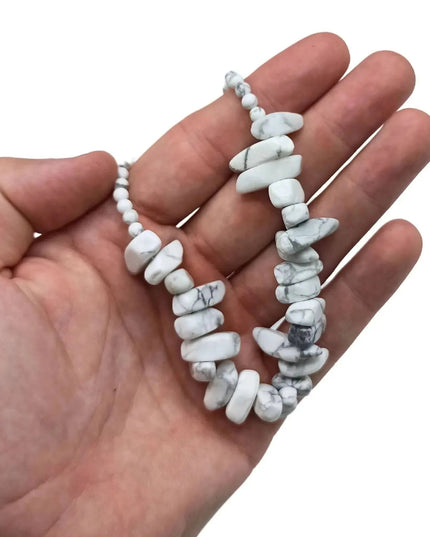 Longstone Gem Necklace - White Jasper - Bee my Gift