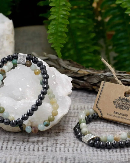 Magnetic Gemstone Bracelet - Amazonite - Bee my Gift