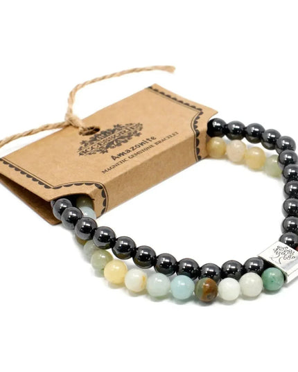 Magnetic Gemstone Bracelet - Amazonite - Bee my Gift