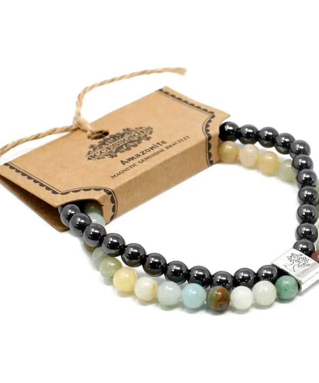 Magnetic Gemstone Bracelet - Amazonite - Bee my Gift