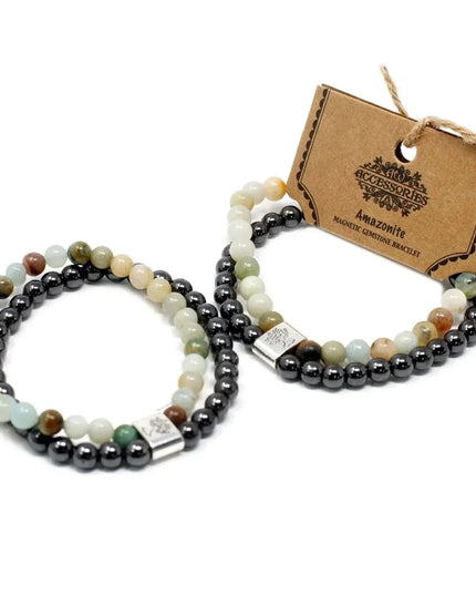 Magnetic Gemstone Bracelet - Amazonite - Bee my Gift