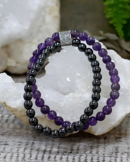 Magnetic Gemstone Bracelet - Amethyst - Bee my Gift