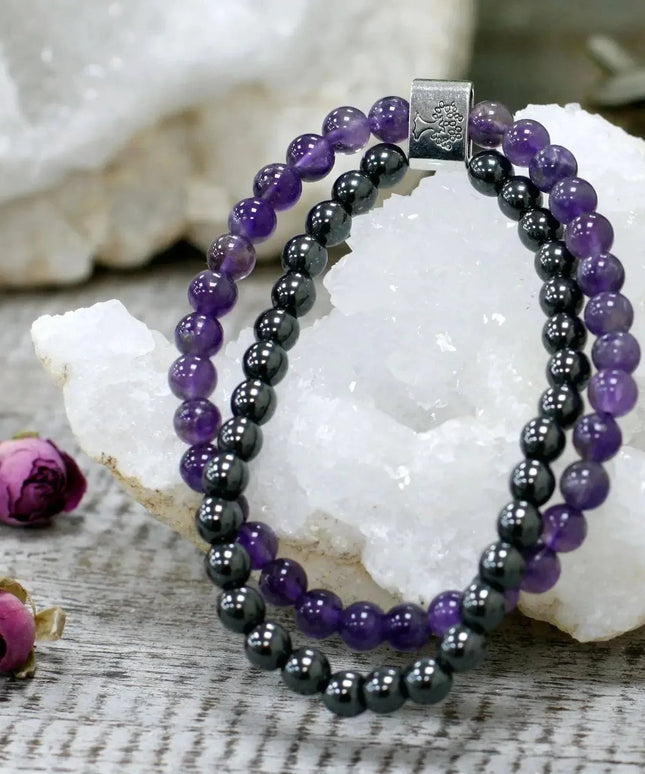 Magnetic Gemstone Bracelet - Amethyst - Bee my Gift