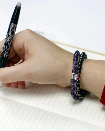 Magnetic Gemstone Bracelet - Amethyst - Bee my Gift