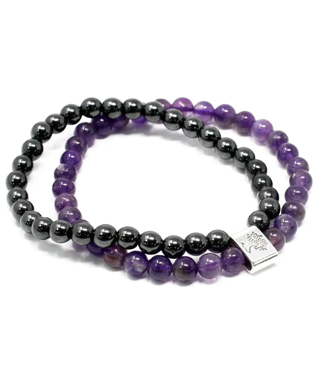 Magnetic Gemstone Bracelet - Amethyst - Bee my Gift