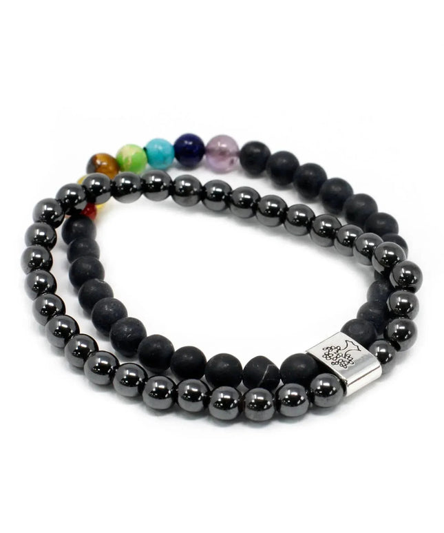 Magnetic Gemstone Bracelet - Black Stone Chakra - Bee my Gift