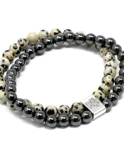 Magnetic Gemstone Bracelet - Dalmation Jasper - Bee my Gift