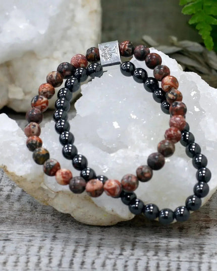 Magnetic Gemstone Bracelet - Leopard Skin - Bee my Gift