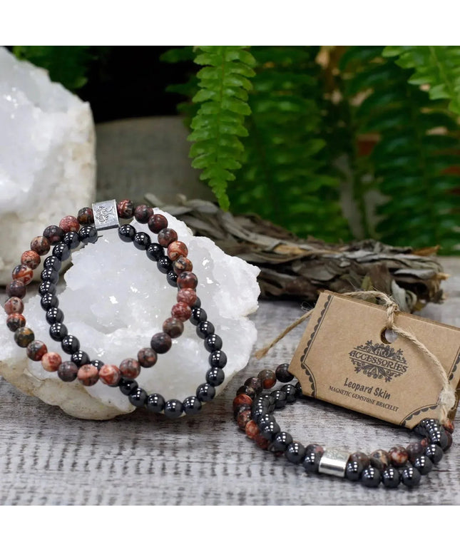 Magnetic Gemstone Bracelet - Leopard Skin - Bee my Gift
