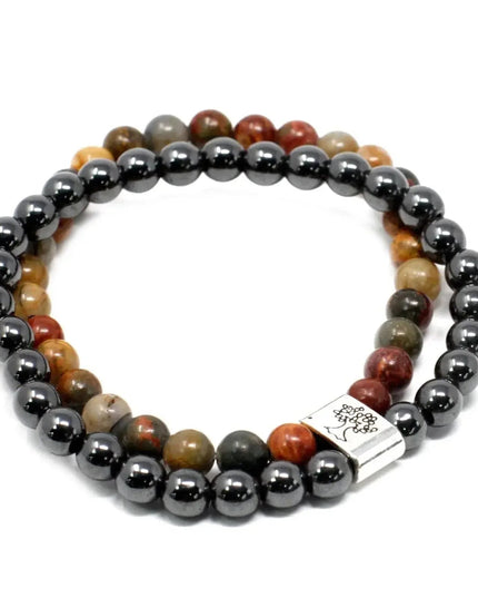 Magnetic Gemstone Bracelet - Picasso Jasper - Bee my Gift