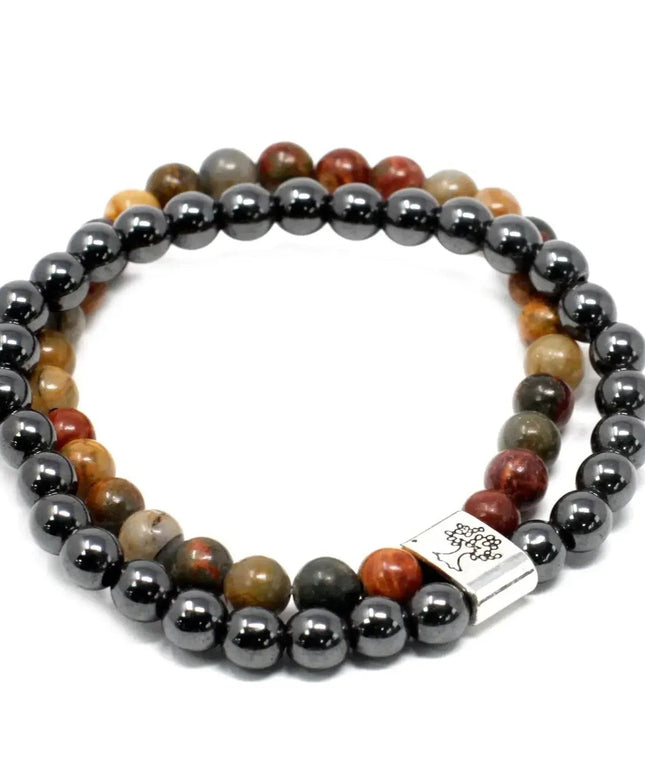 Magnetic Gemstone Bracelet - Picasso Jasper - Bee my Gift