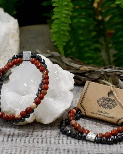 Magnetic Gemstone Bracelet - Redstone - Bee my Gift