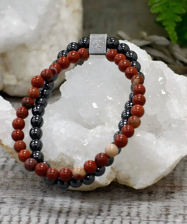 Magnetic Gemstone Bracelet - Redstone - Bee my Gift