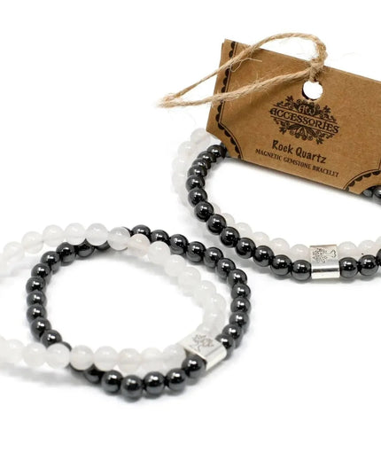 Magnetic Gemstone Bracelet - Rock Quartz - Bee my Gift