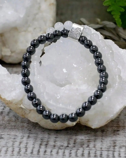 Magnetic Gemstone Bracelet - Rock Quartz - Bee my Gift