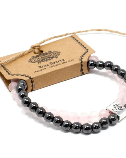 Magnetic Gemstone Bracelet - Rose Quartz - Bee my Gift