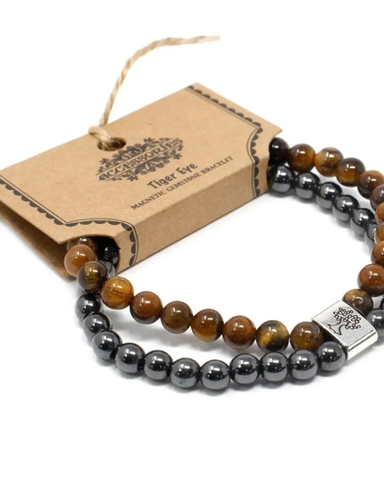 Magnetic Gemstone Bracelet - Tiger Eye - Bee my Gift