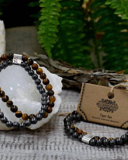 Magnetic Gemstone Bracelet - Tiger Eye - Bee my Gift
