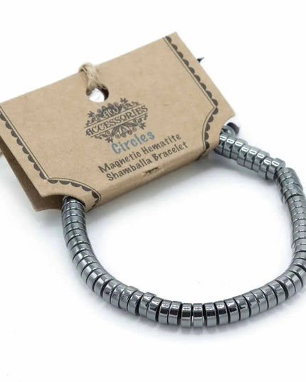 Magnetic Hematite Shamballa Bracelet - Circles - Bee my Gift