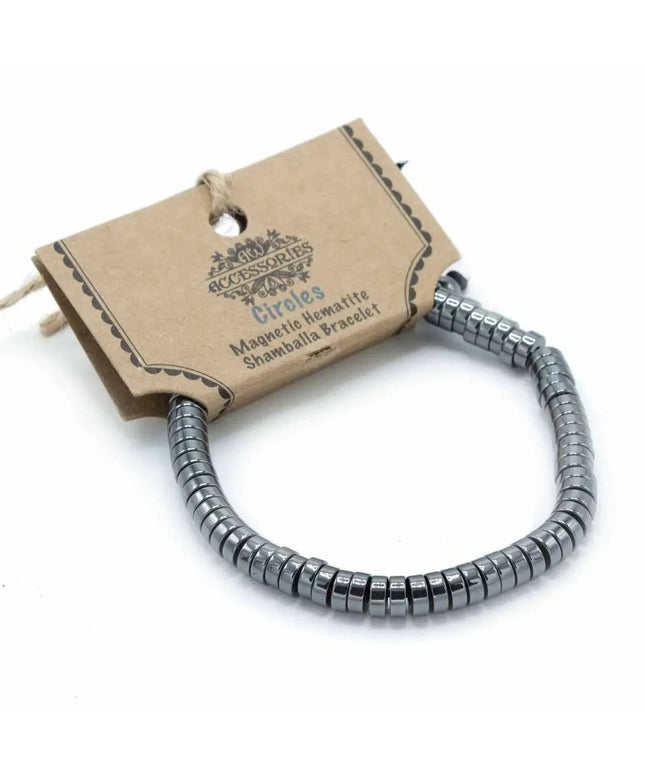 Magnetic Hematite Shamballa Bracelet - Circles - Bee my Gift