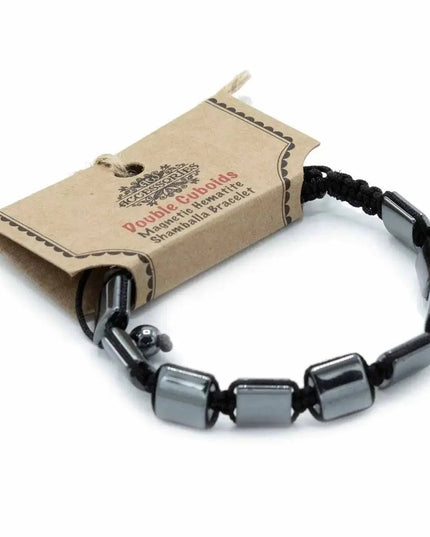 Magnetic Hematite Shamballa Bracelet - Double Cuboids - Bee my Gift