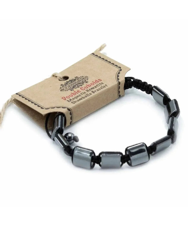 Magnetic Hematite Shamballa Bracelet - Double Cuboids - Bee my Gift