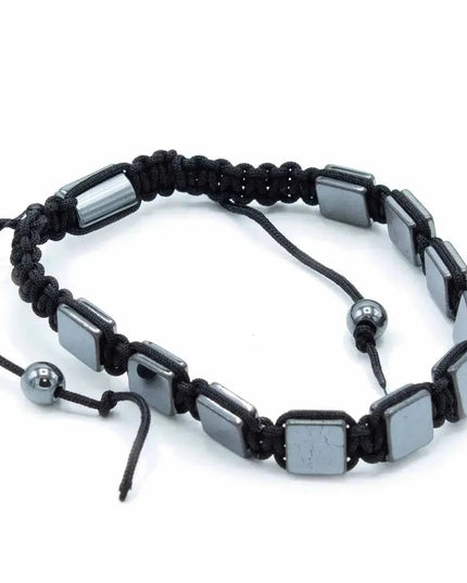 Magnetic Hematite Shamballa Bracelet - Flat Cubes - Bee my Gift