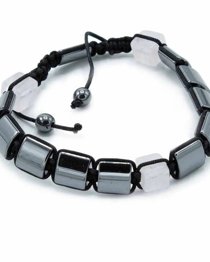 Magnetic Hematite Shamballa Bracelet - Rose Cuboids - Bee my Gift
