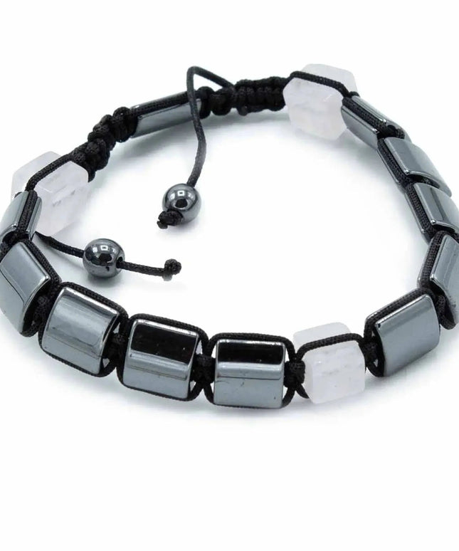 Magnetic Hematite Shamballa Bracelet - Rose Cuboids - Bee my Gift