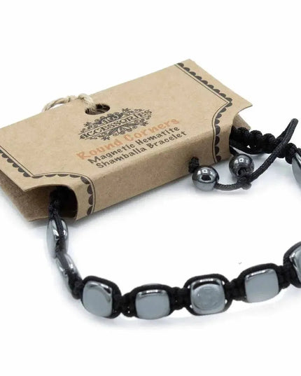 Magnetic Hematite Shamballa Bracelet - Round Corners - Bee my Gift