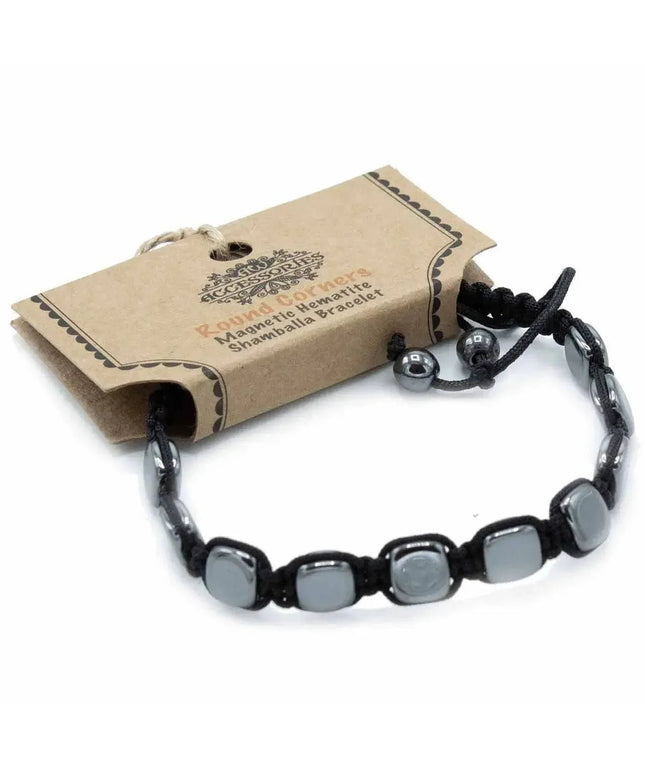 Magnetic Hematite Shamballa Bracelet - Round Corners - Bee my Gift