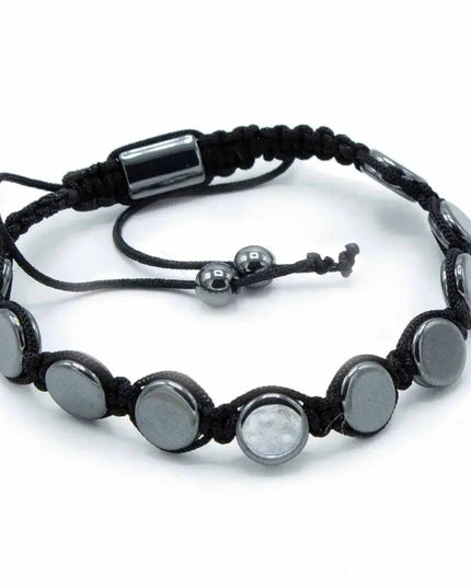 Magnetic Hematite Shamballa Bracelet - Round Flats - Bee my Gift