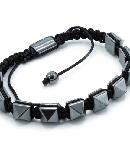 Magnetic Hematite Shamballa Bracelet - Spiky Pyramids - Bee my Gift