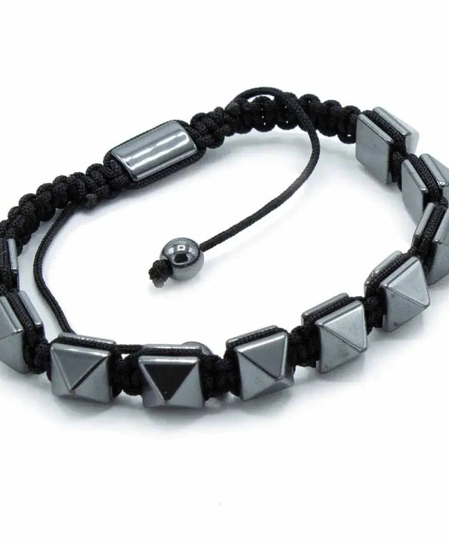 Magnetic Hematite Shamballa Bracelet - Spiky Pyramids - Bee my Gift