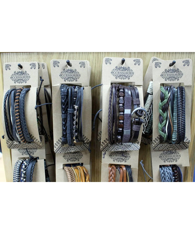 Mens Bracelet Sets - Black & Macho (asst) - Bee my Gift