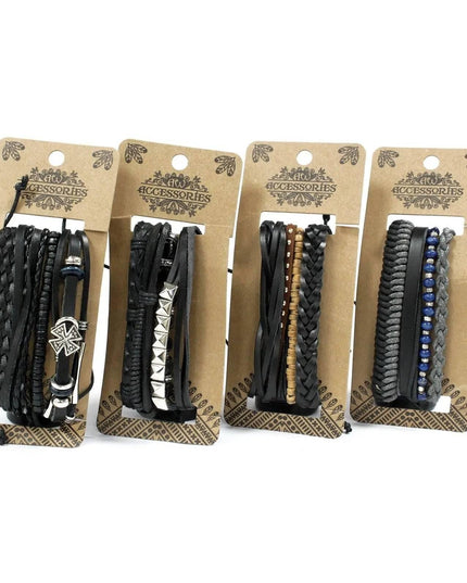 Mens Bracelet Sets - Black & Macho (asst) - Bee my Gift