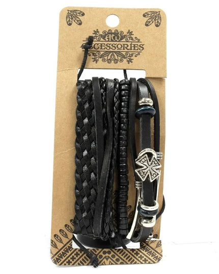 Mens Bracelet Sets - Black & Macho (asst) - Bee my Gift