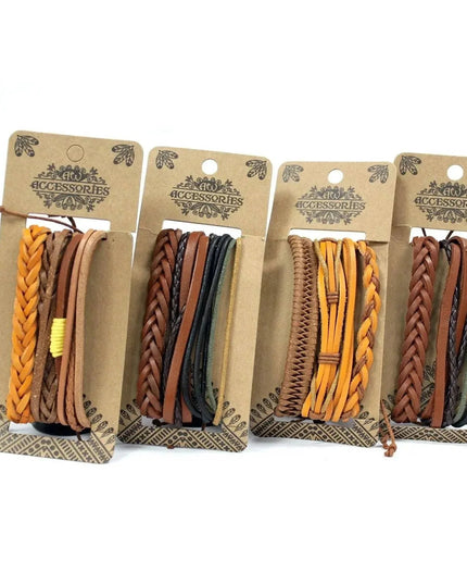 Mens Bracelet Sets - Tanned & Interesting (asst) - Bee my Gift